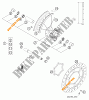 LLANTA DELANTERA para KTM 640 LC4 SUPERMOTO BLACK 2005