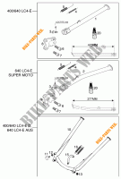 CABALLETE LATERAL / CENTRAL para KTM 640 LC4-E SUPERMOTO 2000