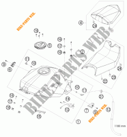 DEPOSITO / ASIENTO para KTM 1190 RC8 WHITE 2009