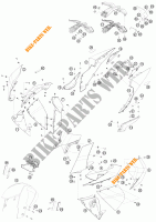 PLASTICOS para KTM 1190 RC8 WHITE 2009