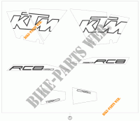 PEGATINAS para KTM 1190 RC8 BLACK 2009