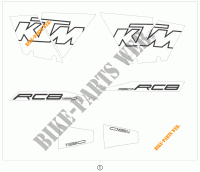 PEGATINAS para KTM 1190 RC8 2009
