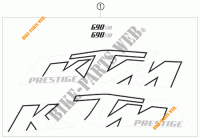 PEGATINAS para KTM 690 SUPERMOTO PRESTIGE 2007