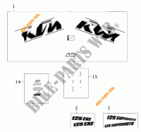PEGATINAS para KTM 125 SUPERMOTO 2000