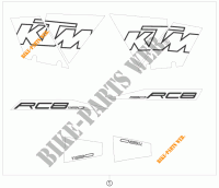 PEGATINAS para KTM 1190 RC8 BLACK RRS 2009