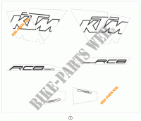 PEGATINAS para KTM 1190 RC8 ORANGE 2009