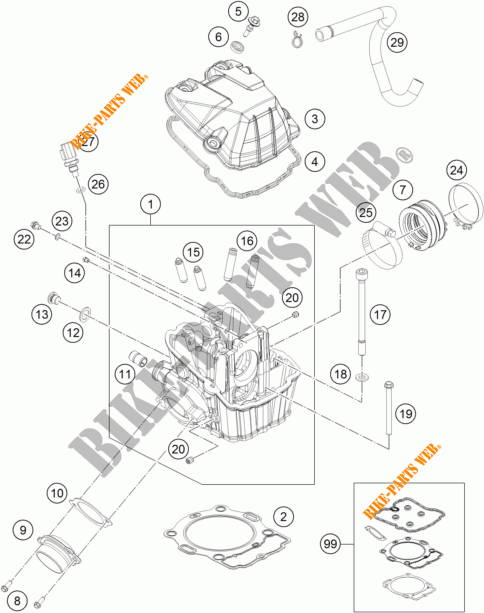 CULATA para KTM 450 XC-W 2016