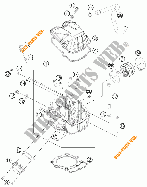 CULATA para KTM 450 XC-W 2015
