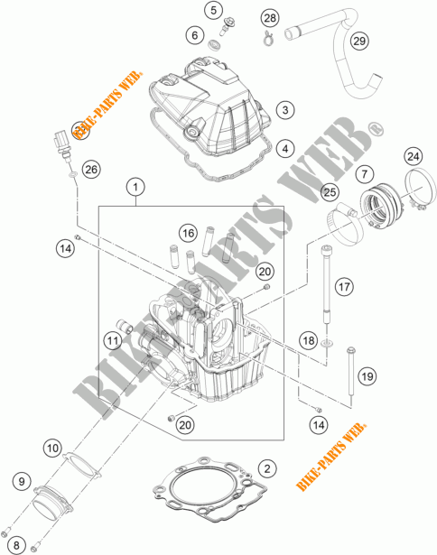 CULATA para KTM 450 XC-F 2015