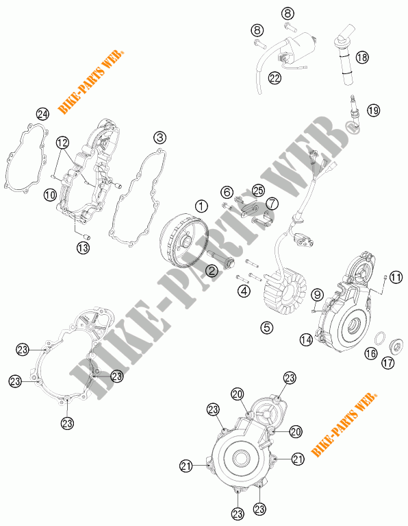 ALTA para KTM 350 XCF-W SIX DAYS 2016