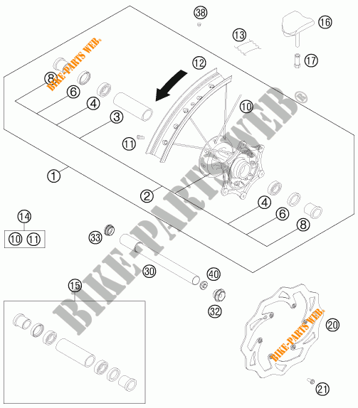 LLANTA DELANTERA para KTM 350 XC-F 2013