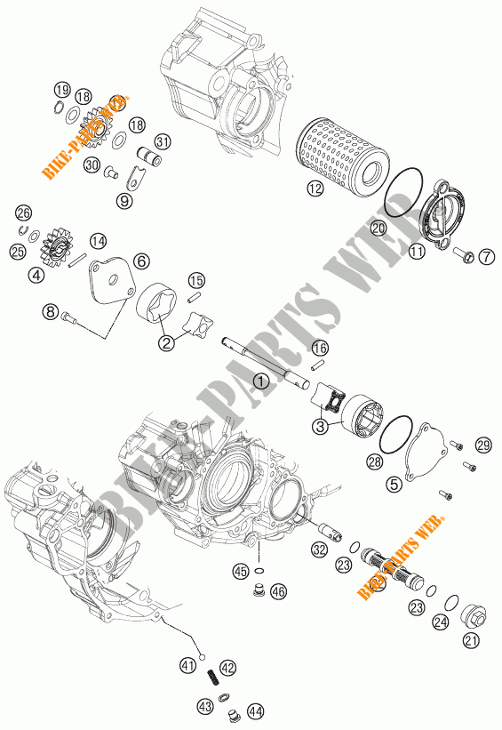BOMBA DE OLIO para KTM 350 XC-F 2011