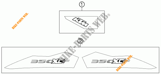 PEGATINAS para KTM 350 XC-F 2011