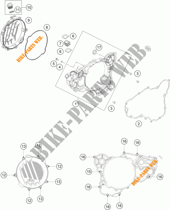 TAPA DE EMBRAGUE para KTM 250 XC 2018