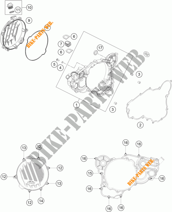 TAPA DE EMBRAGUE para KTM 250 XC-W 2017