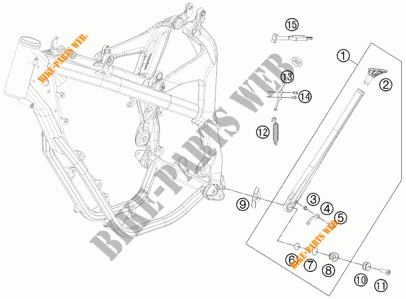 CABALLETE LATERAL / CENTRAL para KTM FREERIDE 250 F 2018