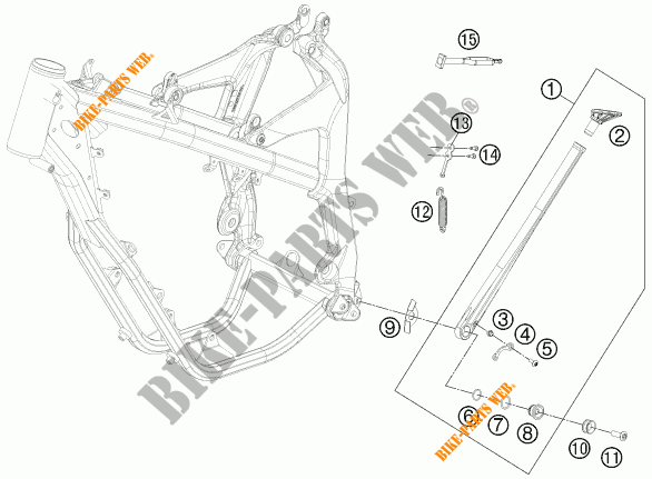 CABALLETE LATERAL / CENTRAL para KTM FREERIDE 350 2016