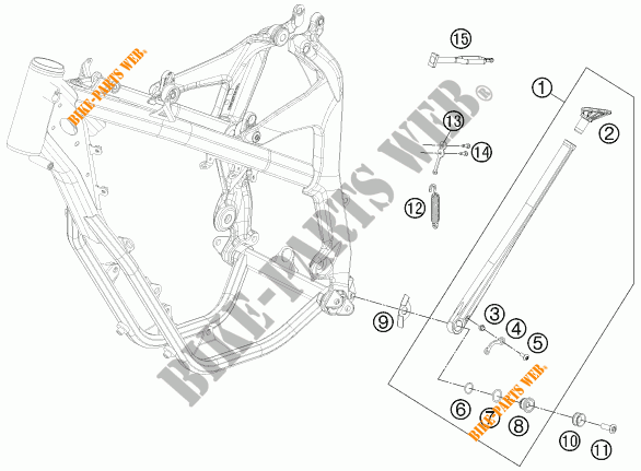 CABALLETE LATERAL / CENTRAL para KTM FREERIDE 350 2015