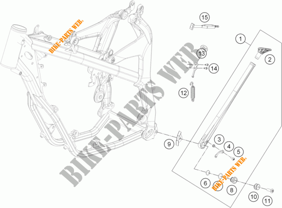 CABALLETE LATERAL / CENTRAL para KTM FREERIDE 250 R 2017