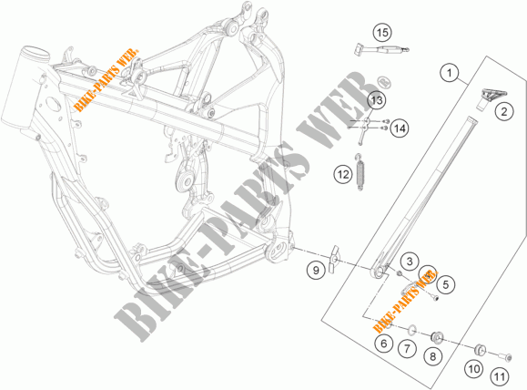 CABALLETE LATERAL / CENTRAL para KTM FREERIDE 250 R 2016