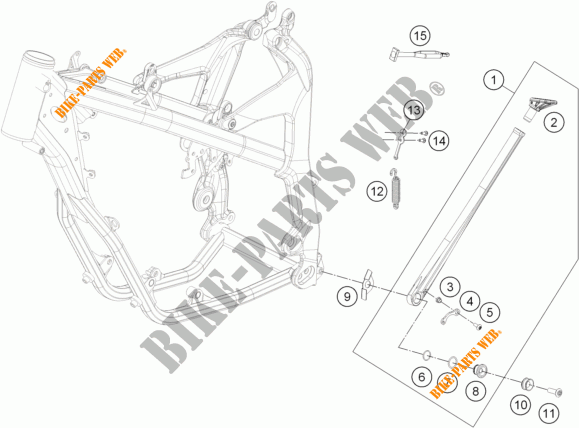 CABALLETE LATERAL / CENTRAL para KTM FREERIDE 250 R 2015