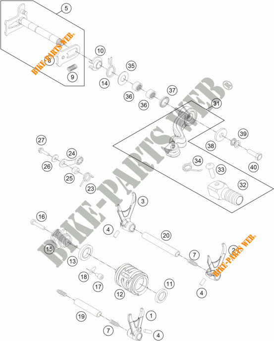 SELECTOR CAMBIO para KTM FREERIDE 250 R 2015