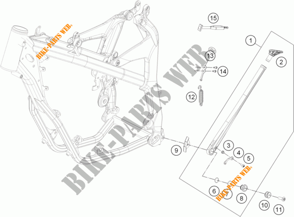 CABALLETE LATERAL / CENTRAL para KTM FREERIDE 250 R 2015
