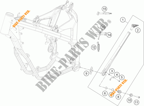 CABALLETE LATERAL / CENTRAL para KTM FREERIDE 250 R 2014