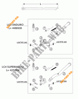 CABALLETE LATERAL / CENTRAL para KTM 640 LC4 ENDURO ORANGE 2004