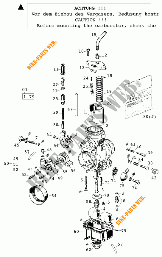 CARBURADOR para KTM 640 LC4 1998