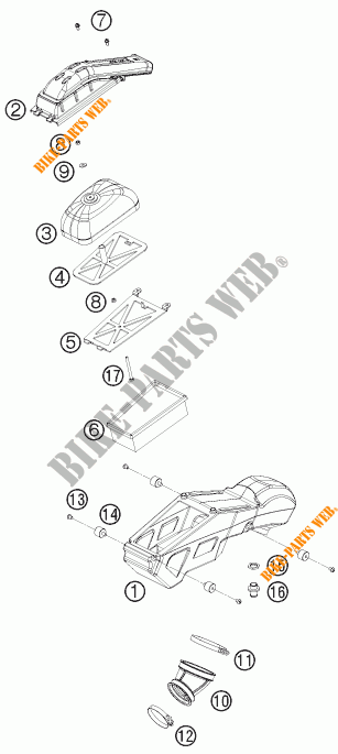 FILTRO DEL AIRE para KTM 690 RALLY FACTORY REPLICA 2010