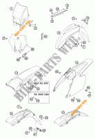 PLASTICOS para KTM 525 EXC-G RACING 2003