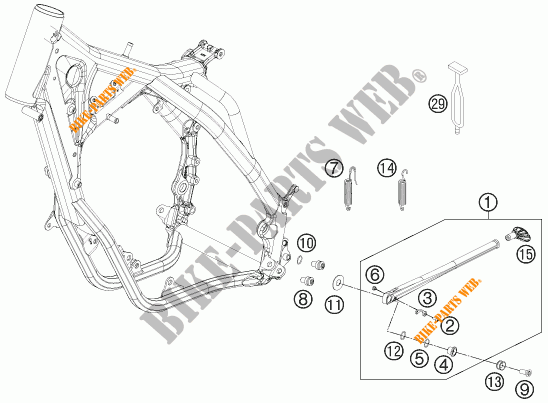CABALLETE LATERAL / CENTRAL para KTM 125 EXC SIX-DAYS 2016