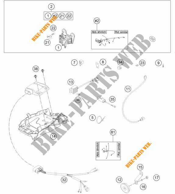 INSTALACION ELECTRICA para KTM 125 EXC 2016