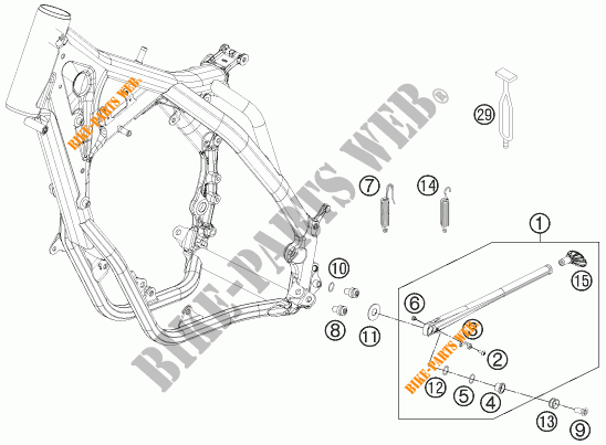CABALLETE LATERAL / CENTRAL para KTM 125 EXC 2013