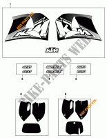 PEGATINAS para KTM 400 SXC WP 1997