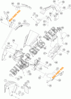 PLASTICOS para KTM RC 200 WHITE NON ABS 2017