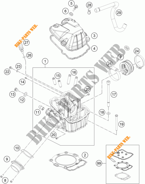 CULATA para KTM 450 EXC 2016