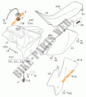 DEPOSITO / ASIENTO para KTM 250 EXC RACING 2001