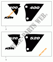 PEGATINAS para KTM 250 EXC RACING 2001