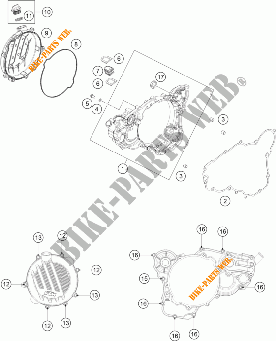 TAPA DE EMBRAGUE para KTM 250 EXC 2018