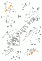 PLASTICOS para KTM 200 EXC 2003