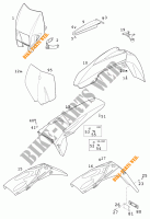 PLASTICOS para KTM 200 EXC 2001