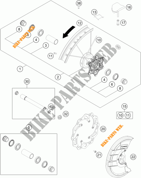 LLANTA DELANTERA para KTM 250 SX-F FACTORY EDITION 2015