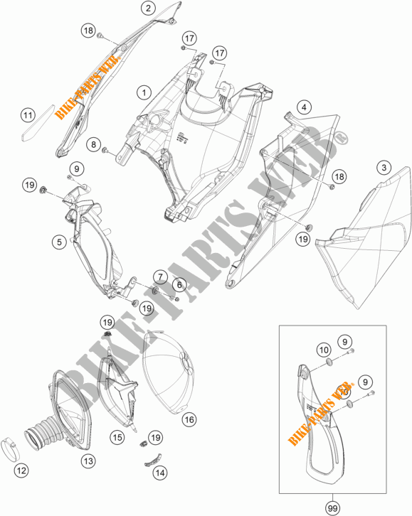 FILTRO DEL AIRE para KTM 250 SX-F FACTORY EDITION 2017