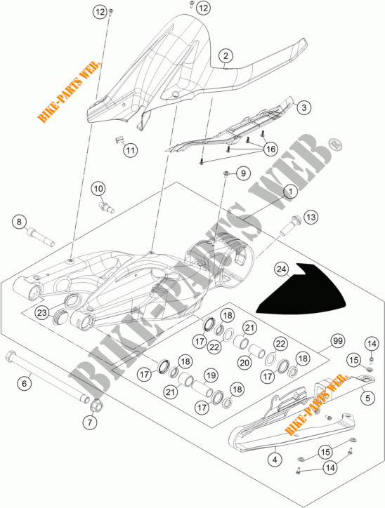 BASCULANTE para KTM 1290 SUPER DUKE R SPECIAL EDITION ABS 2016