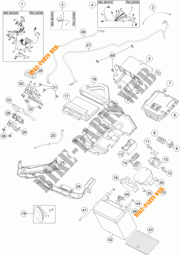 INSTALACION ELECTRICA para KTM 1290 SUPER DUKE R SPECIAL EDITION ABS 2016