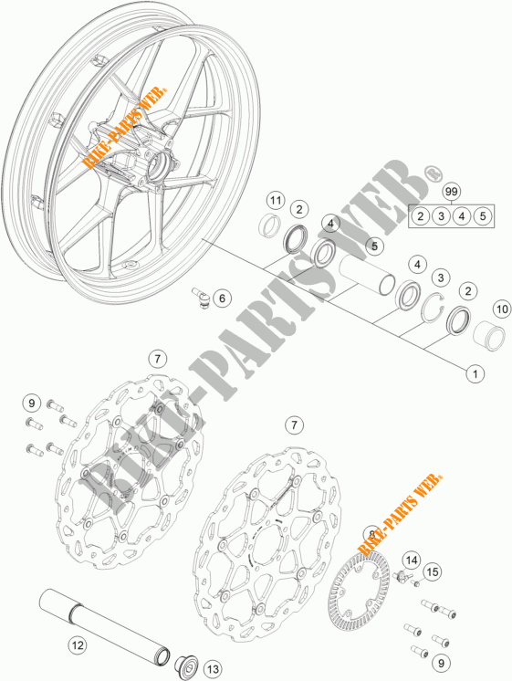 LLANTA DELANTERA para KTM 1290 SUPER DUKE R SPECIAL EDITION ABS 2016