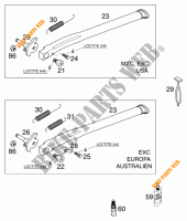 CABALLETE LATERAL / CENTRAL para KTM 125 SXS 2001