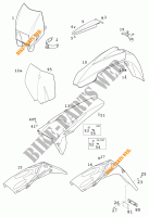 PLASTICOS para KTM 125 SXS 2001